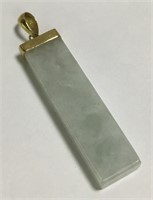 14k Gold And Jade Pendant