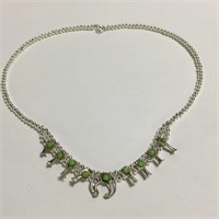 Indian Sterling Silver Squash Blossom Necklace