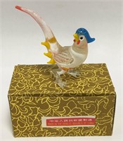 Art Glass Figurine In Chinese Box