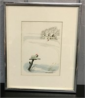 D. Saunders '75 Watercolor Winter Lanscape