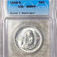 1948-D Booker T. Half Dollar ICG - MS64+