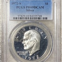 1972-S Eisenhower Silver Dollar PCGS - PR69DCAM