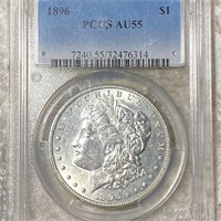 1896 Morgan Silver Dollar PCGS - AU55