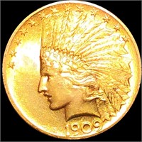 1909 $10 Gold Eagle UNCIRCULATED