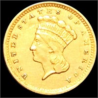 1857-C Rare Gold Dollar UNCIRCULATED