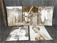 5 Large Pictures (3 Babe Ruth, 1 Marilyn Monroe)