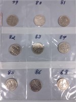 Nickel Silver Dollar Collection