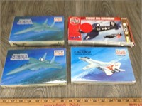 4 Airplane Model Kits (3 Minicraft Sealed)