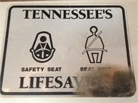 Tennessee Seat Belt Sign