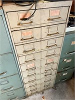 Metal Cabinet With 10 Drawers.