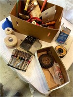 A Box With Misc. Garage Supplies.