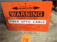 Metal Cable Route Sign