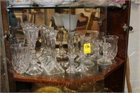 13pc Crystal/Glass Candlestands