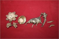 Sterling 800 & .925 Jewelry, Bull fighter pin,