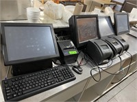 POS System w/ (4) Touch Screens & (4) Printers
