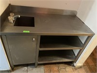 S/S Table w/ Hand Sink & U/C Storage