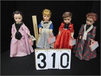 4 Madame Alexander dolls