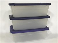 Tucker small clear storage containers w/ blue lid