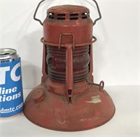 Dietz red small oil lantern with red glass
