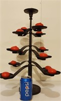 Wrought Iron Candle Holder w /Candles