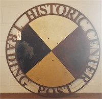 "Historic Center Trading Post" Large Metal Sign