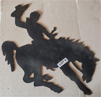 Bucking Horse Metal Cutout