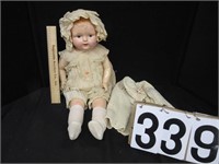 Vintage Baby Doll with cape