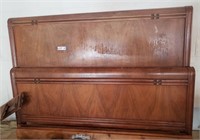 Wooden Bed Headboard & Footboard & Rails