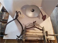 Old Time Hand Crank Wringer, Ice Tongs, etc.