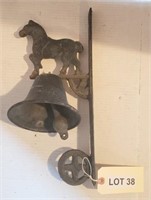 Draft Horse Cast Iron Bell, wall mount