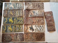 1950's Wyoming License Plates