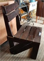 Wood Chair that folds up into a Step Ladder