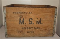 M.S.M Deposit Case Wooden Box