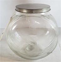 Vintage "Sellers" Triple Skip Sugar Jar w/ Lid