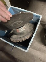 CRATE OF SAW  & CUT OFF  BLADES