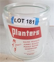 Planters Glass Peanut Jar, no lid
