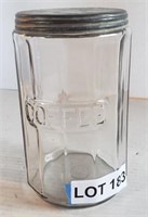 Glass Coffee Jar w/ Metal Lid