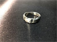 Sterling silver ring band decorative