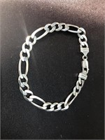 Sterling Silver Figaro style bracelet