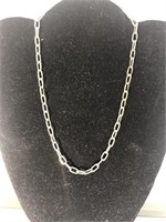 Sterling Silver chain link style Necklace  .