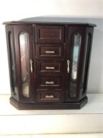 Wooden Jewelry box 5 drawer 2 door
