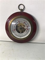 Vintage wood and brass Barometer made in Germany