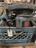 CRATE OF SKIL SAWS