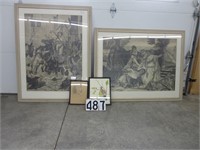 4 framed hobbyist artwork
