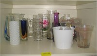 Shelf of Vases - Some Crystal