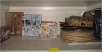 Shelf Contents-Carving Knives-Placemats-Trays-Misc