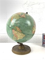 Globe terrestre sur base en métal  23 cm USA