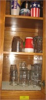 3 Shelf Contents of Glasses & To Go Cups