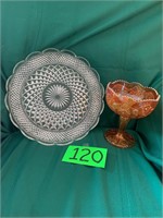 Carnival Dish and Glass Tray