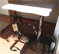 Singer Treadle Sewing Machine Base-Marble Top